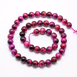 Природных тигровый глаз бисер нитей G-G544-8mm-M