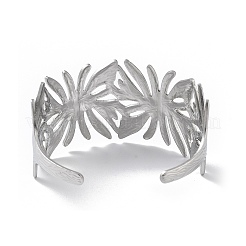 Браслеты-манжеты из нержавеющей стали 304 для женщин&nbsp;BJEW-Z078-22P