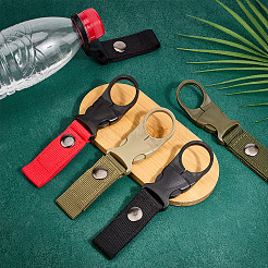 8 шт. 4 цвета нейлон и пластик подвесная пряжка для бутылки карабин&nbsp;AJEW-FG0004-89