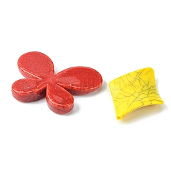 65 шт. 13 стильных непрозрачных акриловых бусины с кракелюром&nbsp;OACR-YW0001-64B