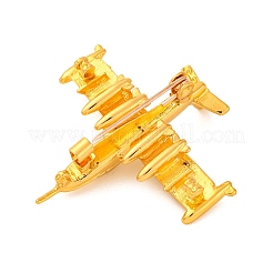 Брошь из цинкового сплава с кристаллами и стразами&nbsp;LS-JEWB-U010-03G-03