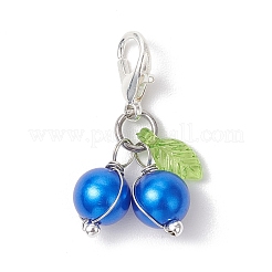 Подвесные украшения из искусственного жемчуга и акрила из АБС-пластика&nbsp;HJEW-JM03887-01