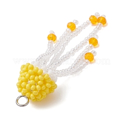 Подвески из стеклянных бусин в виде медуз&nbsp;PALLOY-MZ00660-01