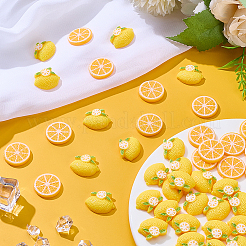 100шт 2 стиля непрозрачные кабошоны из смолы&nbsp;RESI-ME0001-18