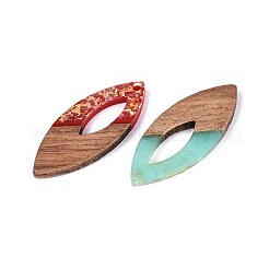 Подвески из непрозрачной смолы и орехового дерева&nbsp;RESI-T060-06M