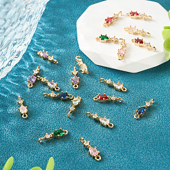 20 шт. 10 цвета латунные подвески с микропаве и кубическим цирконием&nbsp;KK-TA0001-80