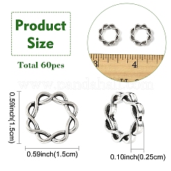 60шт. рамка из сплава&nbsp;FIND-YW0008-76