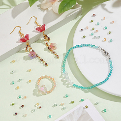 280шт 7 цвета прозрачные стеклянные бусины&nbsp;GLAA-PH0004-46