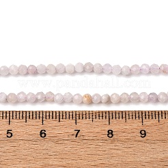 Нити ограненных бусин из натурального сиреневого нефрита&nbsp;G-RM241221-B1