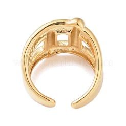 Кольцо из латуни с открытой манжетой&nbsp;RJEW-R143-01G-G