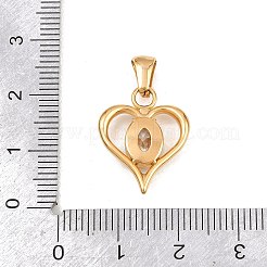 Подвески из хирургической нержавеющей стали 316 с микропаве из прозрачного кубического циркония&nbsp;STAS-A137-02B-G