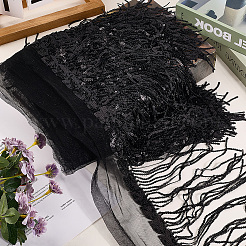 5 ярд полиэстеровых лент с кисточками&nbsp;SRIB-CY0001-07A