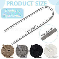 8 шт. сменные шнуры из полиэстера 4 цветов&nbsp;AJEW-BC0009-09