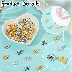 120 шт. 3-х цветные бусины-разделители из сплава&nbsp;FIND-SC0017-98