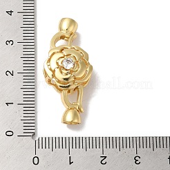 Реечное покрытие латунь микро паве прозрачный кубический цирконий складные застежки&nbsp;KK-A222-07G