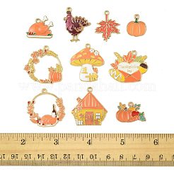 10 шт. 10 стиля подвески из сплава и эмали на тему Дня благодарения&nbsp;ENAM-FS0003-78