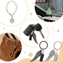 4 шт. брелок в виде урны из сплава 2 цветов и нержавеющей стали 304&nbsp;KEYC-NB00012