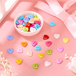 150шт акриловые пуговицы в форме сердца&nbsp;BUTT-TA0001-38