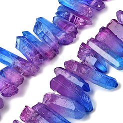 Нити из двухцветных бусин из натурального кварца&nbsp;G-Z131-K01-04