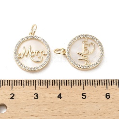 Подвески из латуни с микропаве ко Дню матери и кубическим цирконием&nbsp;KK-P260-26G