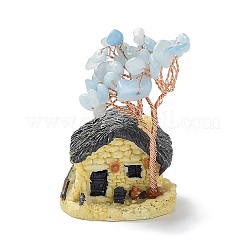 Смола и натуральный аквамарин модельный орнамент&nbsp;DJEW-Z001-01B