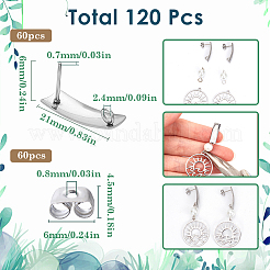 Серьга-гвоздик из нержавеющей стали 304&nbsp;STAS-SC0008-70