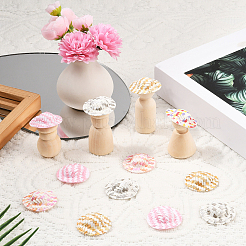 40 шт. 5-х цветная тканевая кукольная шапочка&nbsp;AJEW-SC0031-33