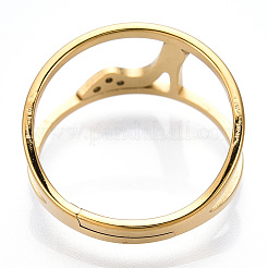 Ионное покрытие (ip) 304 нержавеющая сталь туфли на высоком каблуке регулируемое кольцо для женщин&nbsp;RJEW-T027-07G