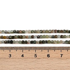 Нити бусин из натурального зеленого рутилированного кварца&nbsp;LS-G-RM2025-C38-A