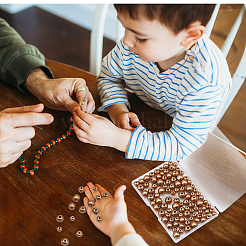 120 шт. 3 вида экологически чистых деревянных бусин&nbsp;WOOD-GA0001-42