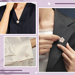 2 шт. запонки из цинкового сплава со стразами&nbsp;AJEW-ME0001-44G