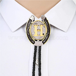 Ожерелья из сплава ковбойский вестерн с подвеской в виде буквы «боло»&nbsp;NJEW-WH20014-02H