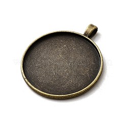 Винтажный тибетский стиль сплава большой подвесной кабошон настройки&nbsp;X-TIBEP-M018-117AB-NF