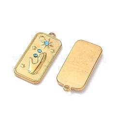 Подвески из нержавеющей стали 304 со стразами&nbsp;STAS-L308-02B-G