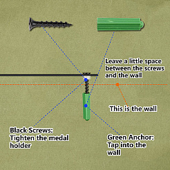Напечатанная железная вешалка для медалей&nbsp;ODIS-WH0104-002