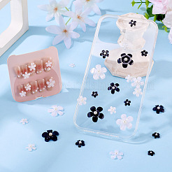 100 шт. 10 стиля цветочных кабошонов из смолы&nbsp;RESI-TA0004-28A