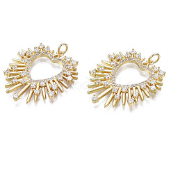 Латунные микропаве прозрачные подвески с фианитом&nbsp;X-ZIRC-N039-179-NF