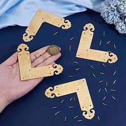 4 шт. Защитный уголок из латуни для корпусной мебели&nbsp;KK-PH0014-18G
