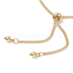 Браслеты-слайдеры для женщин с натуральным перидотом и бусинами из кубического циркония.&nbsp;BJEW-JB13284