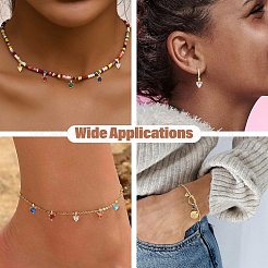 12 шт. 12-цветные подвески из латуни с микропаве из кубического циркония&nbsp;ZIRC-CJ0003-35