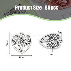 80 шт. Подвески из сплава в тибетском стиле&nbsp;TIBE-DC0001-09
