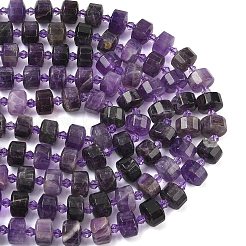 Природный аметист нитей бисера&nbsp;G-G453-G05-7x12mm