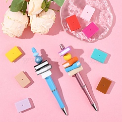 15 шт. 15-х цветные силиконовые бусины в форме книги&nbsp;SIL-YW0001-83