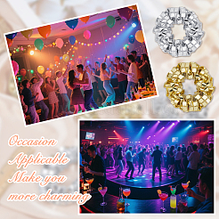 12 шт. 2-цветный полиэстер с пластиковыми пайетками для животных&nbsp;OHAR-HS0001-04