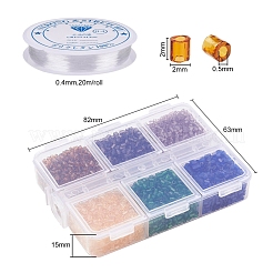 DIY прозрачная трубка стеклянные бусины набор для изготовления браслета&nbsp;DIY-YW0004-36B