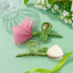 2 шт. 2 стиля заколки-когти из цинкового сплава и полиэстера&nbsp;PHAR-GO0001-06