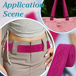 Винтажная жаккардовая лента из полиэстера&nbsp;OCOR-WH0111-106