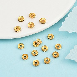 Железные хрустальные бусины-разделители со стразами&nbsp;RB-A008-6MM-G