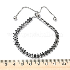 Браслеты-слайдеры из нержавеющей стали 304 с инкрустацией стразами «Конский глаз» для женщин.&nbsp;BJEW-G779-01P