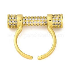 Кольца-манжеты из латуни с микропаве из кубического циркония для женщин&nbsp;KK-M021-02G-01